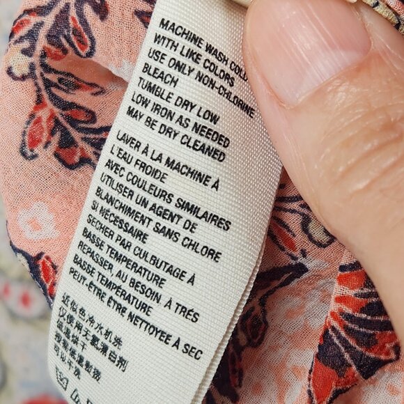 Free People DANI Multi Print Floral Paisley Button Down Shirt - M - Picture 8 of 13